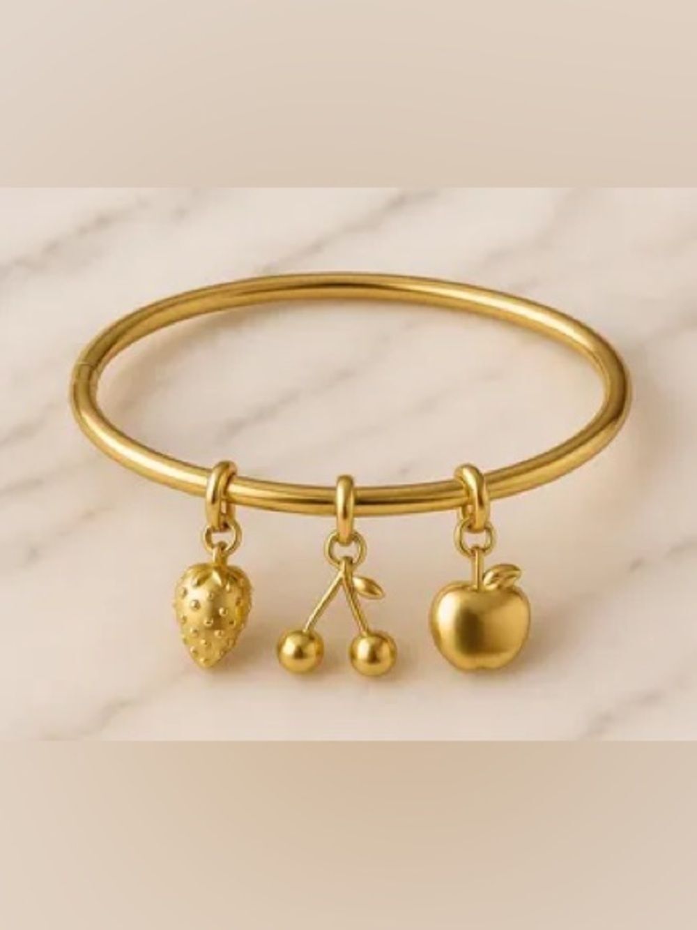 Fruit Charm Bangle Bracelet M1893